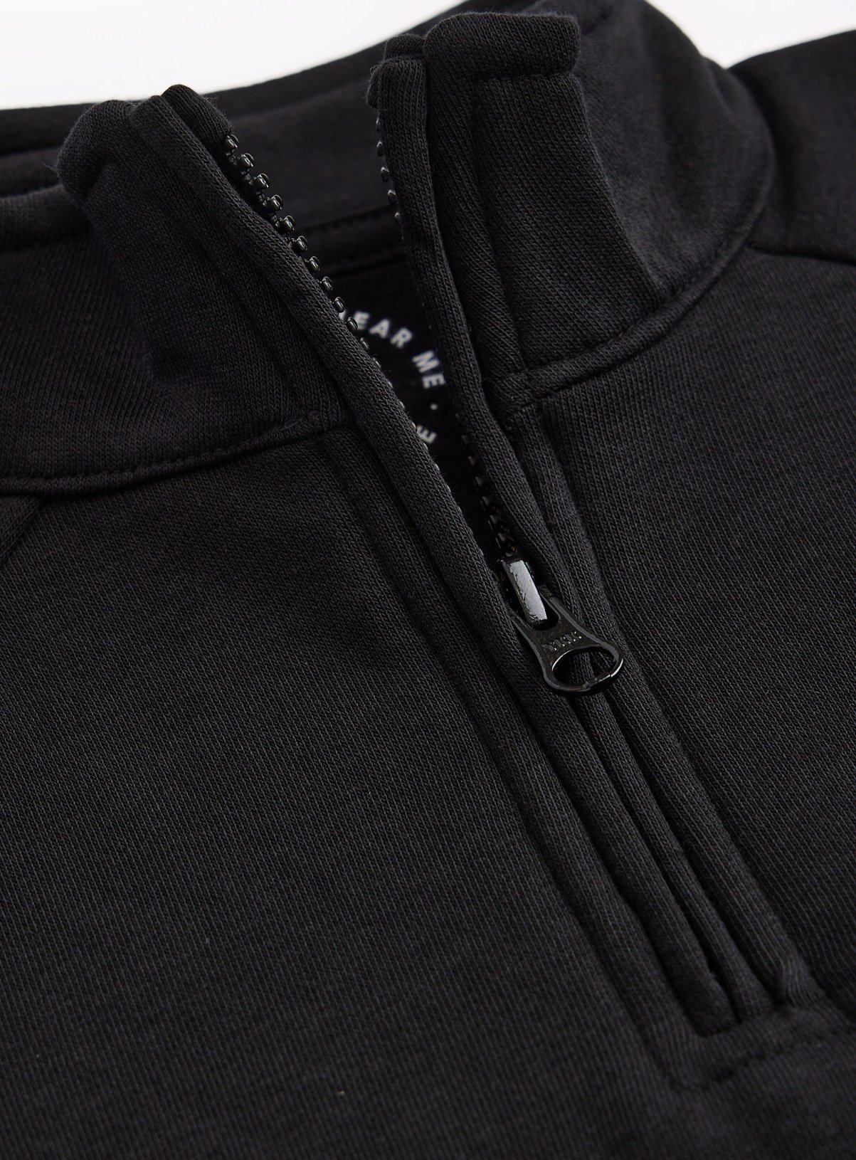 Black 3/4 Zip Cotton Rich Sweatshirt 10 years - Image 4 thumbnail