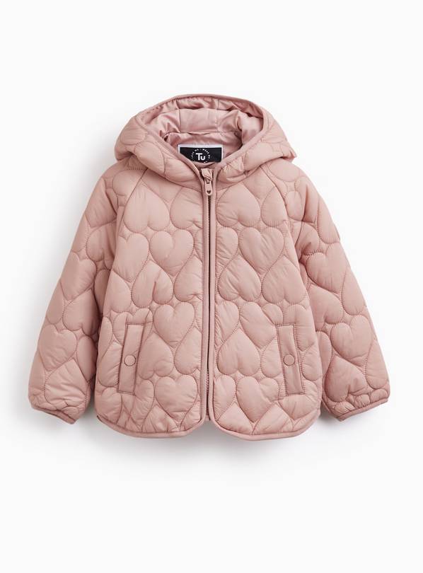 Pink Heart Stitch Padded Jacket 2-3 years