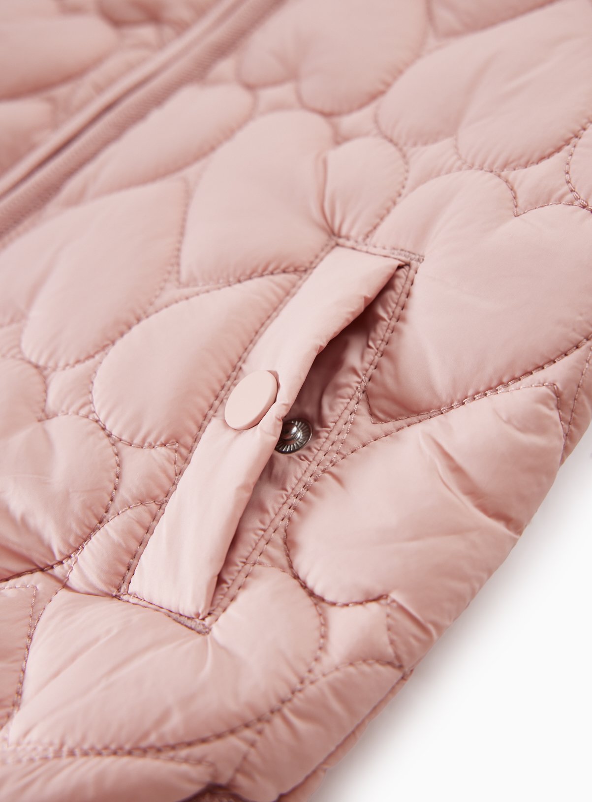 Pink Heart Stitch Padded Jacket 7-8 years - Image 3 thumbnail