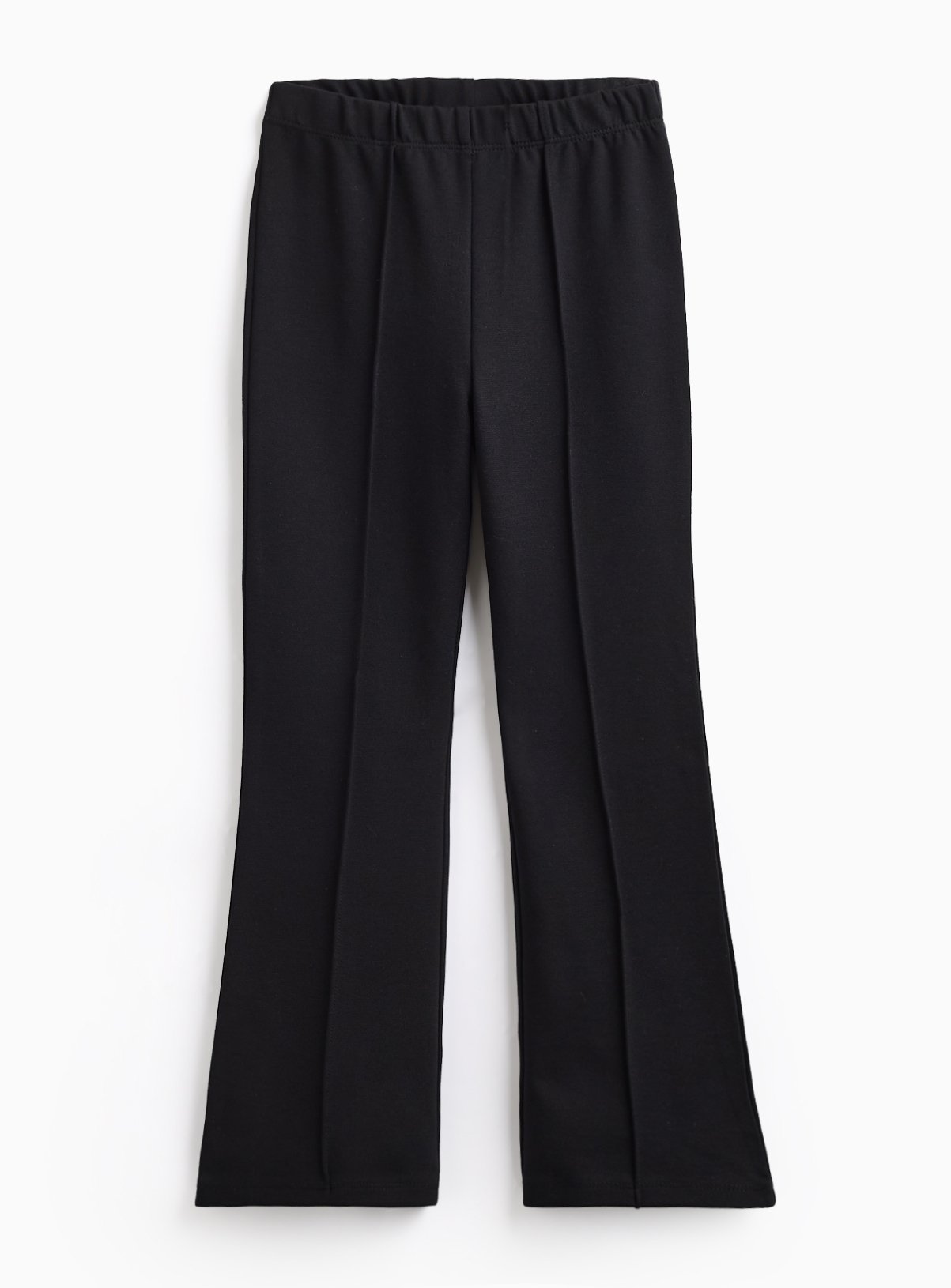 Black Ponte Fabric Kick Flare Trousers 12 years - Image 1 thumbnail