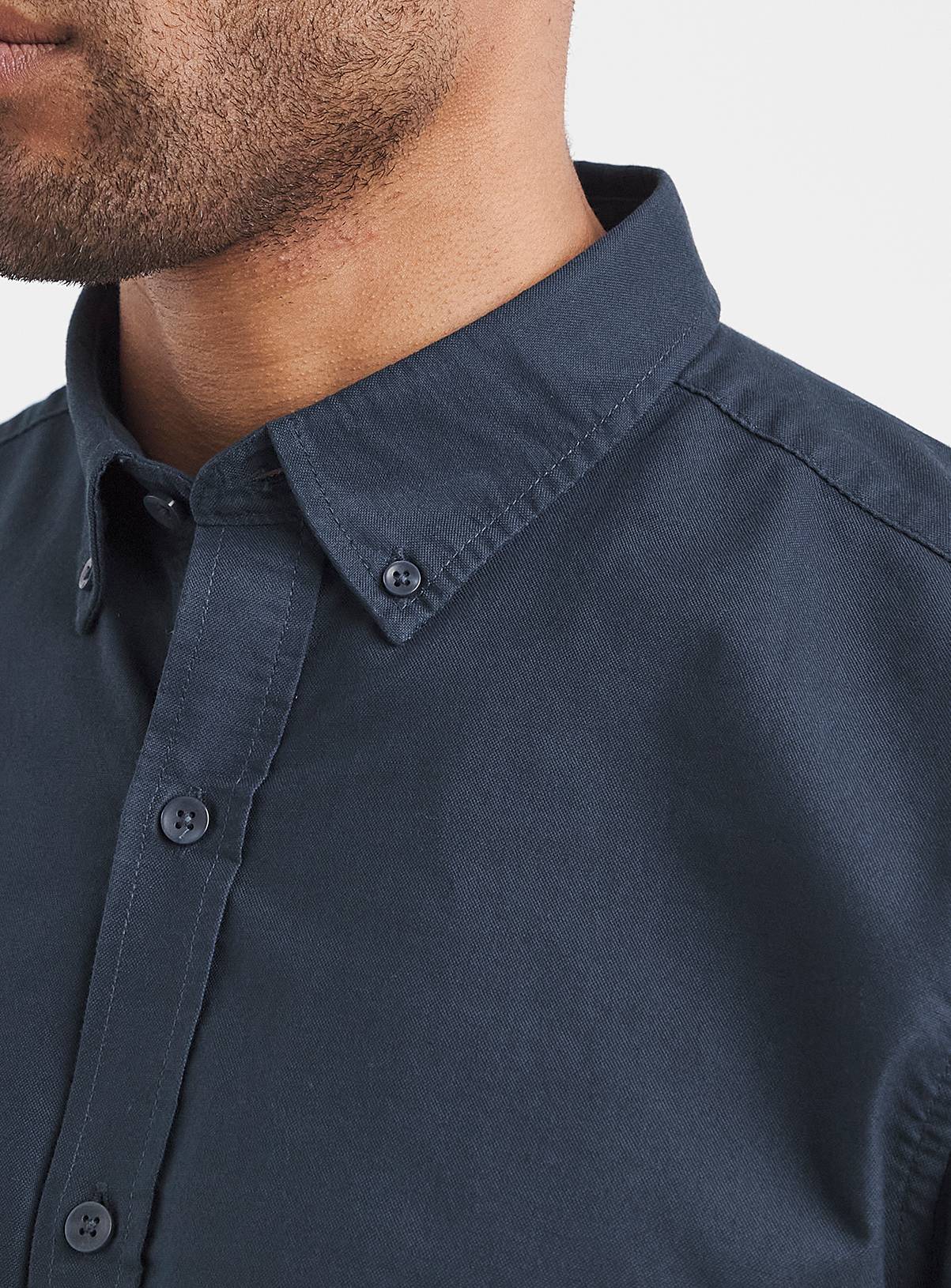 JACAMO Long Sleeve Oxford Shirt Regular Navy 3XL - Image 4