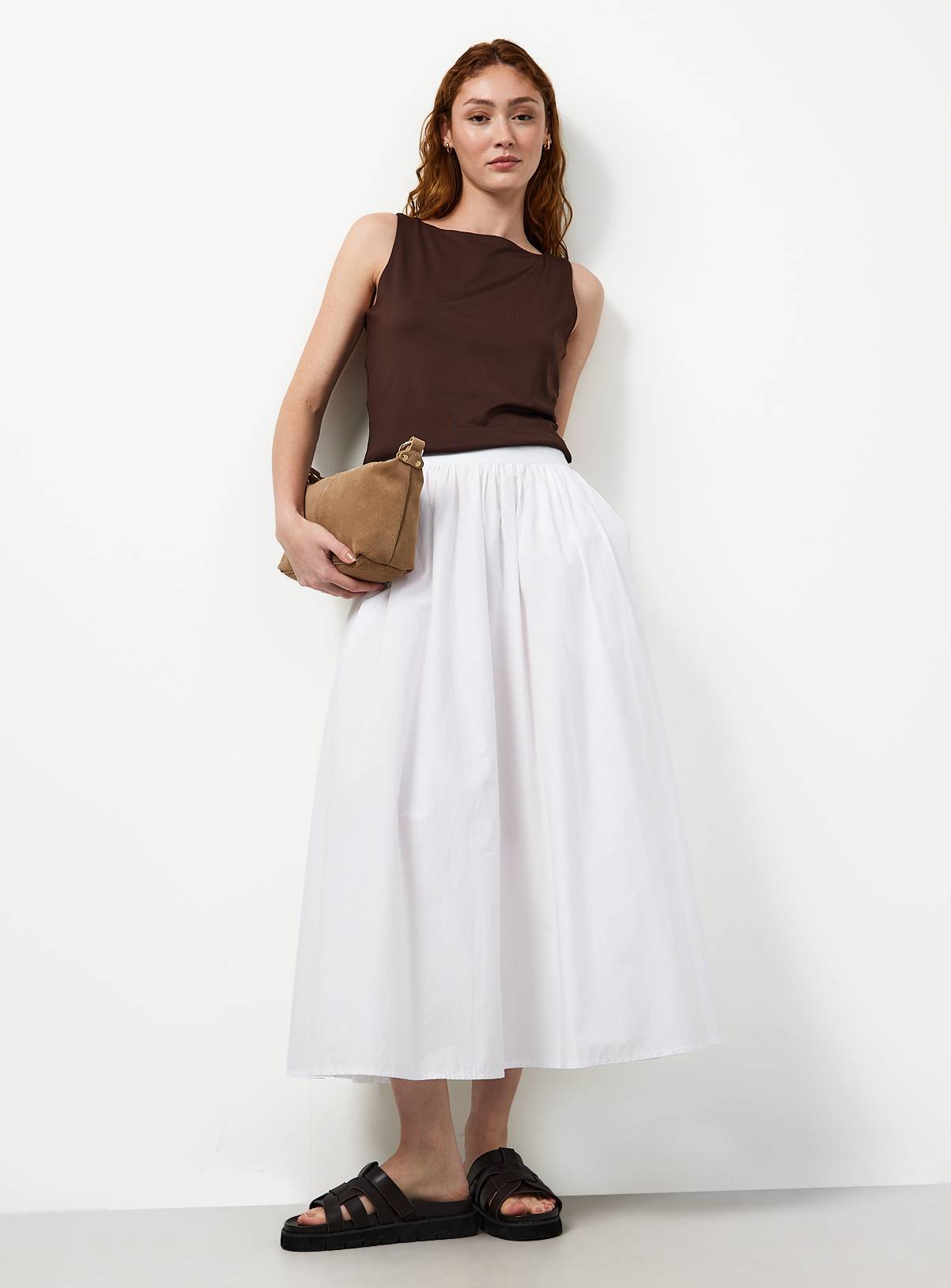 Brown Boat Neck Vest Top 16 - Image 2