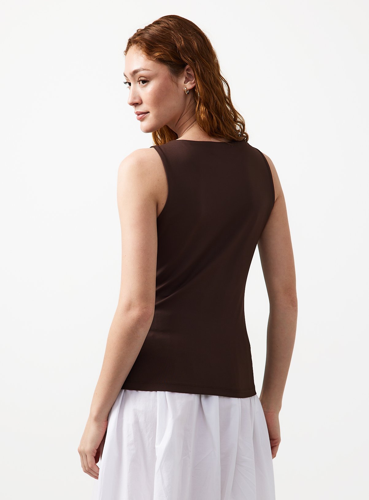 Brown Boat Neck Vest Top 16 - Image 4 thumbnail