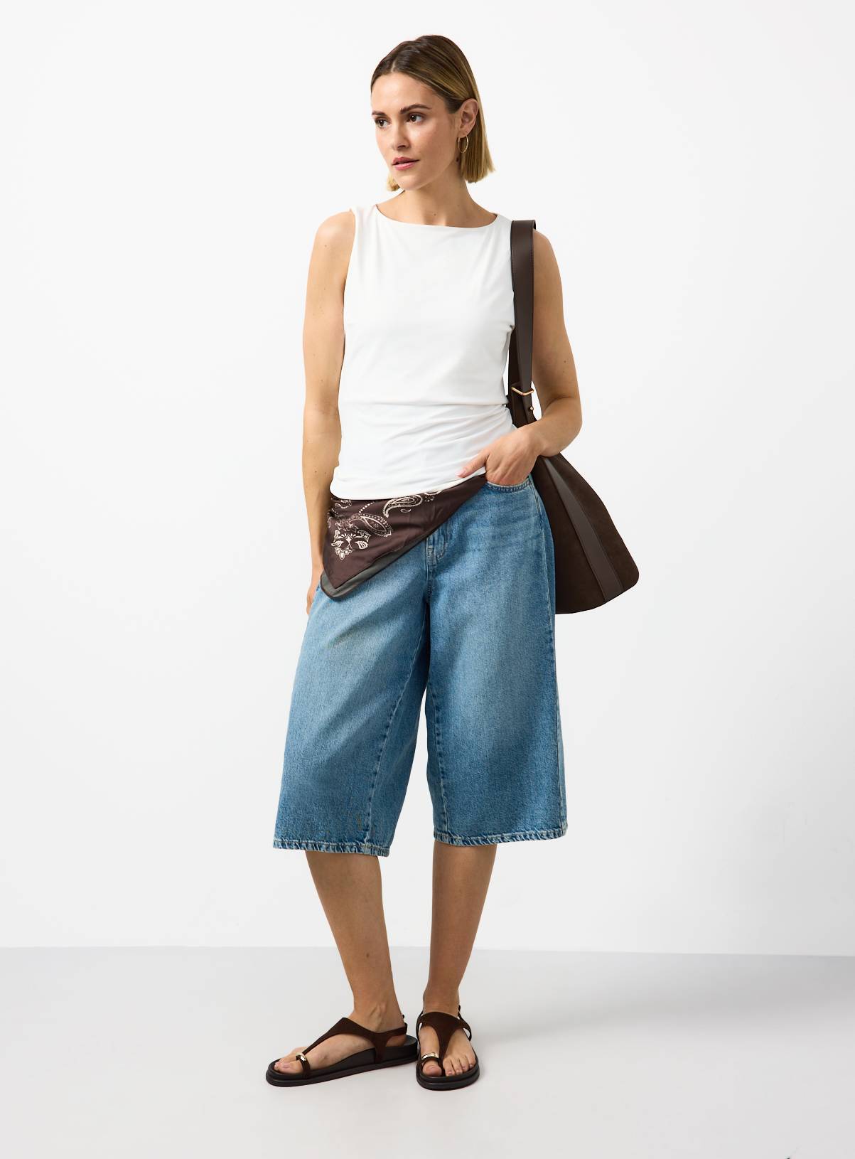 Cream Boat Neck Vest Top 14 - Image 2