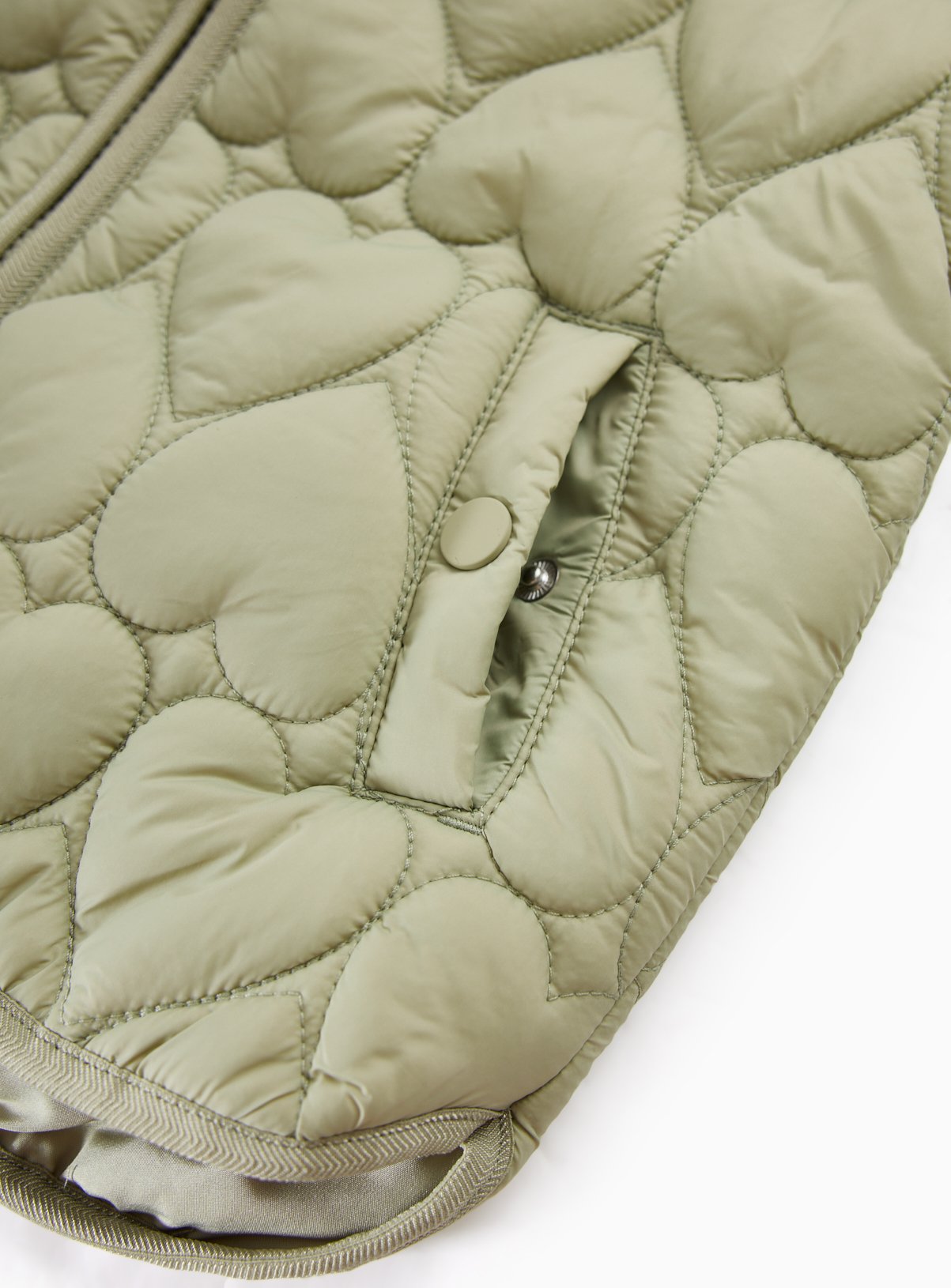 Green Heart Stitch Padded Jacket 2-3 years - Image 3 thumbnail