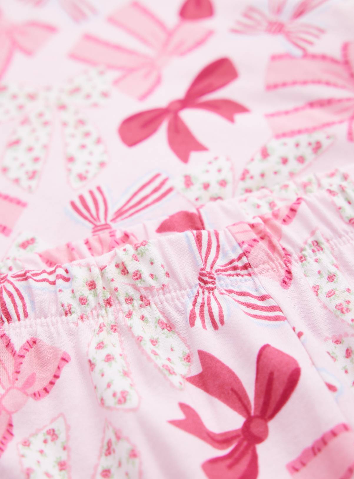 Pink Bow Print Pyjama set 4-5 years - Image 2