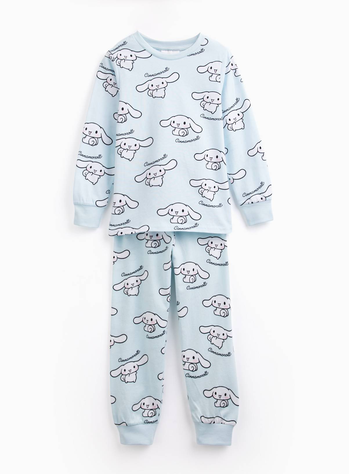 Blue Hello Kitty Cinnamoroll Print Long Sleeve Pyjamas 7-8 years - Image 1