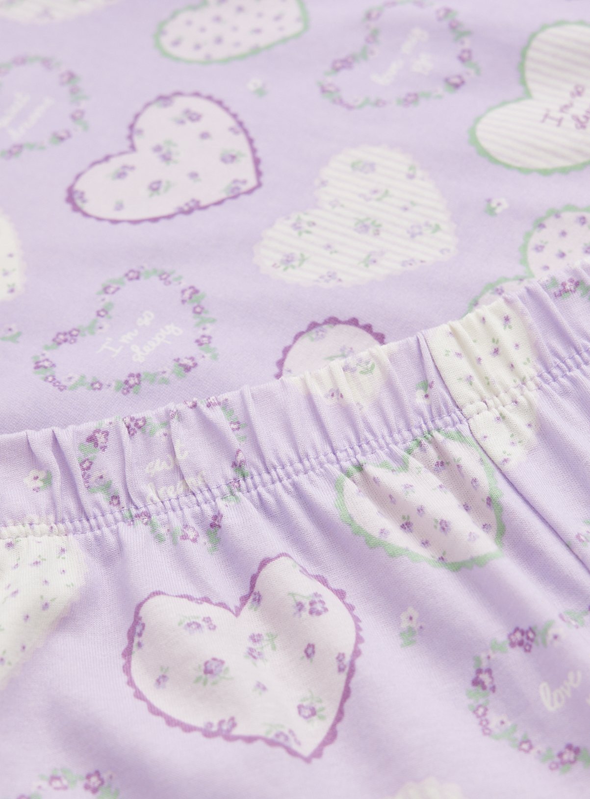Heart & Floral Print Pyjamas 2 Pack 10-11 years - Image 2 thumbnail