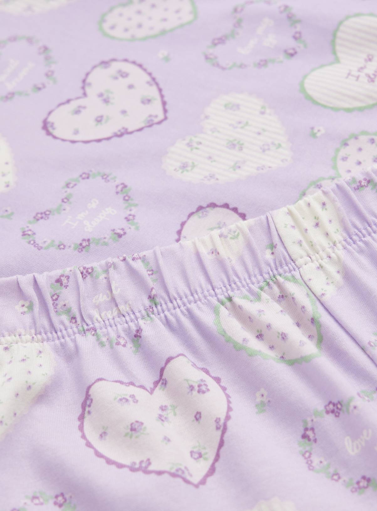 Heart & Floral Print Pyjamas 2 Pack 10-11 years - Image 2