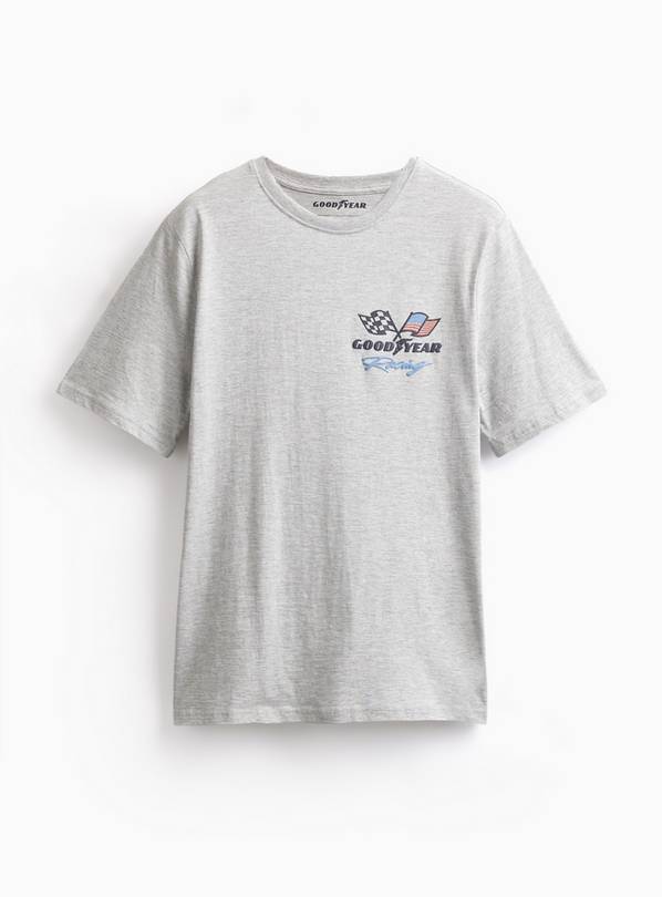 Grey Good Year Graphic T-Shirt M