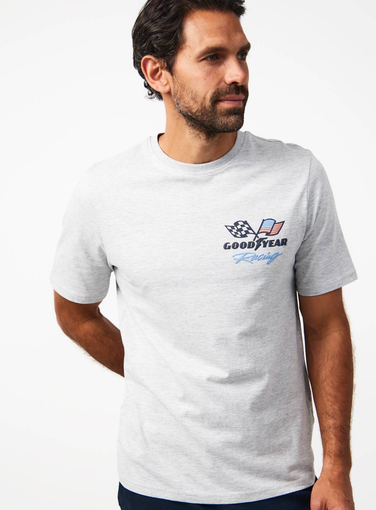 Grey Good Year Graphic T-Shirt S - Image 1