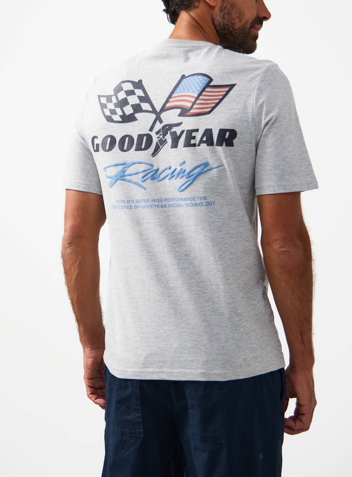 Grey Good Year Graphic T-Shirt S - Image 5