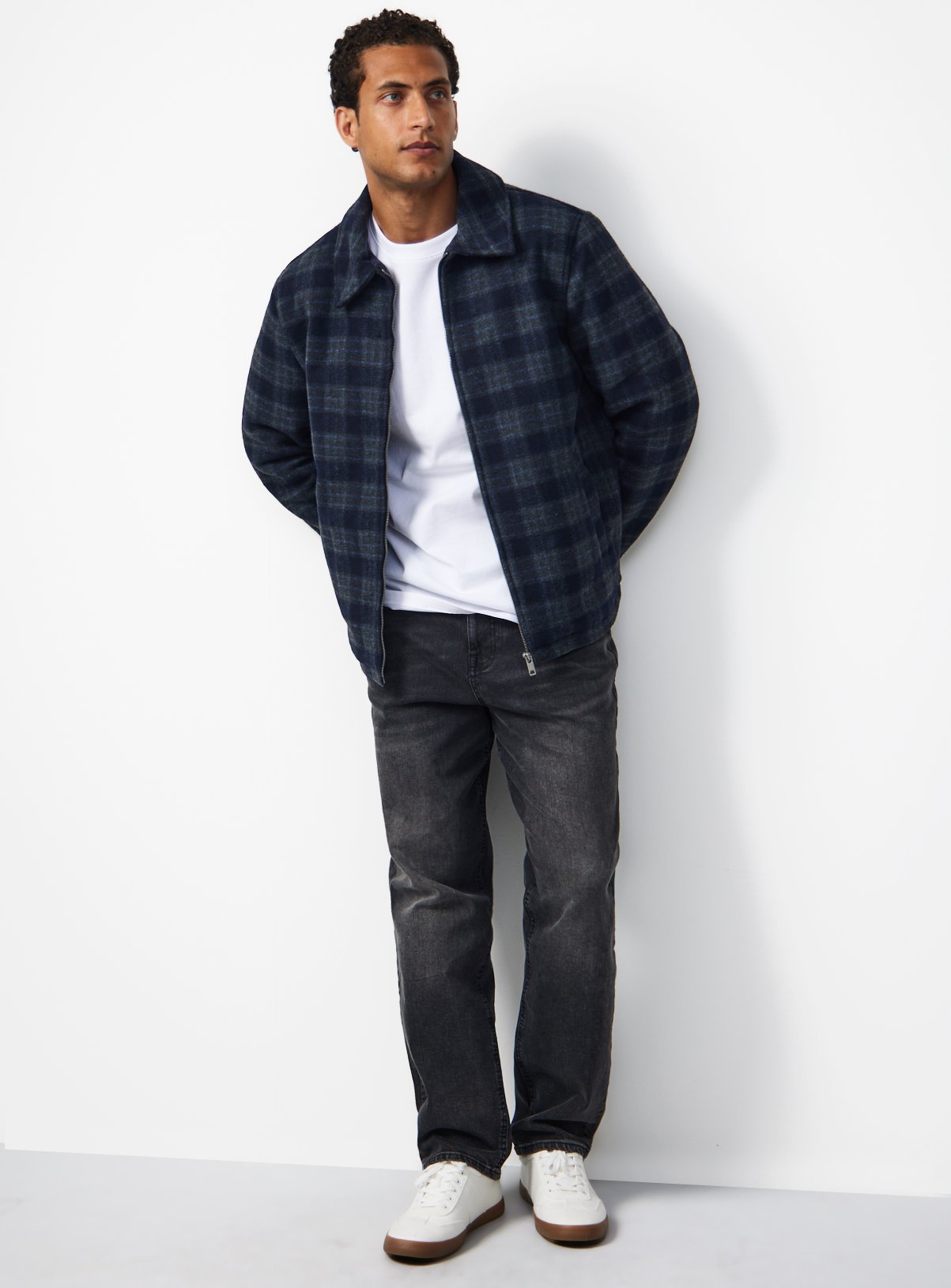 Blue Check Print Shacket XXL - Image 2 thumbnail