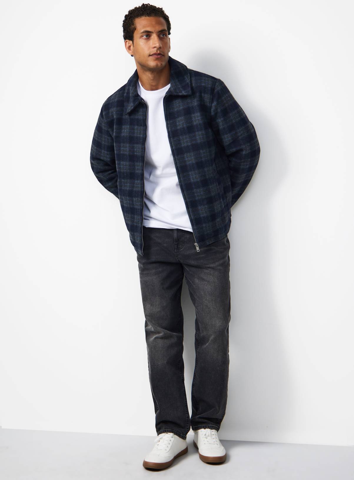 Blue Check Print Shacket XXL - Image 2