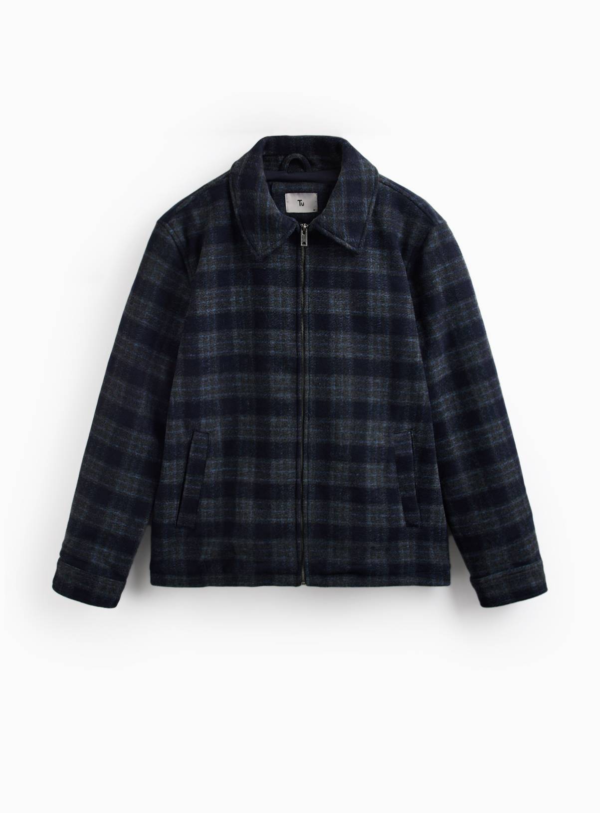 Blue Check Print Shacket XXL - Image 3