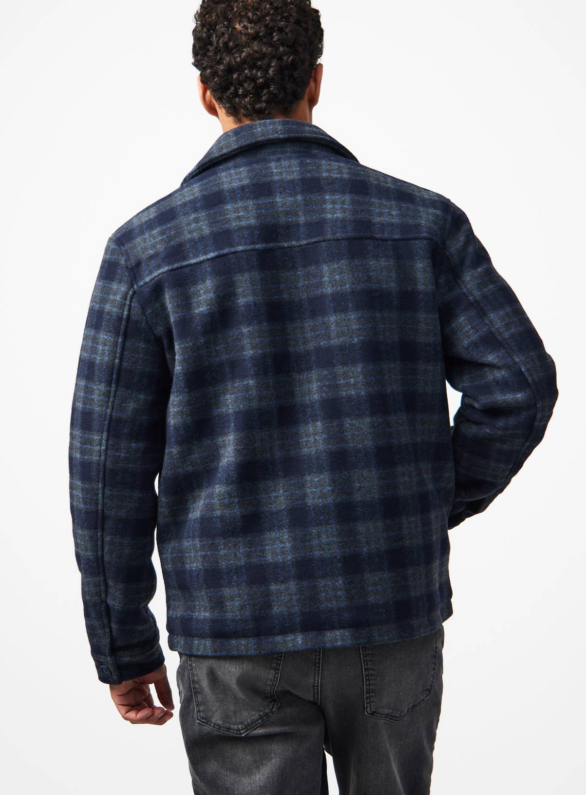 Blue Check Print Shacket XXL - Image 6