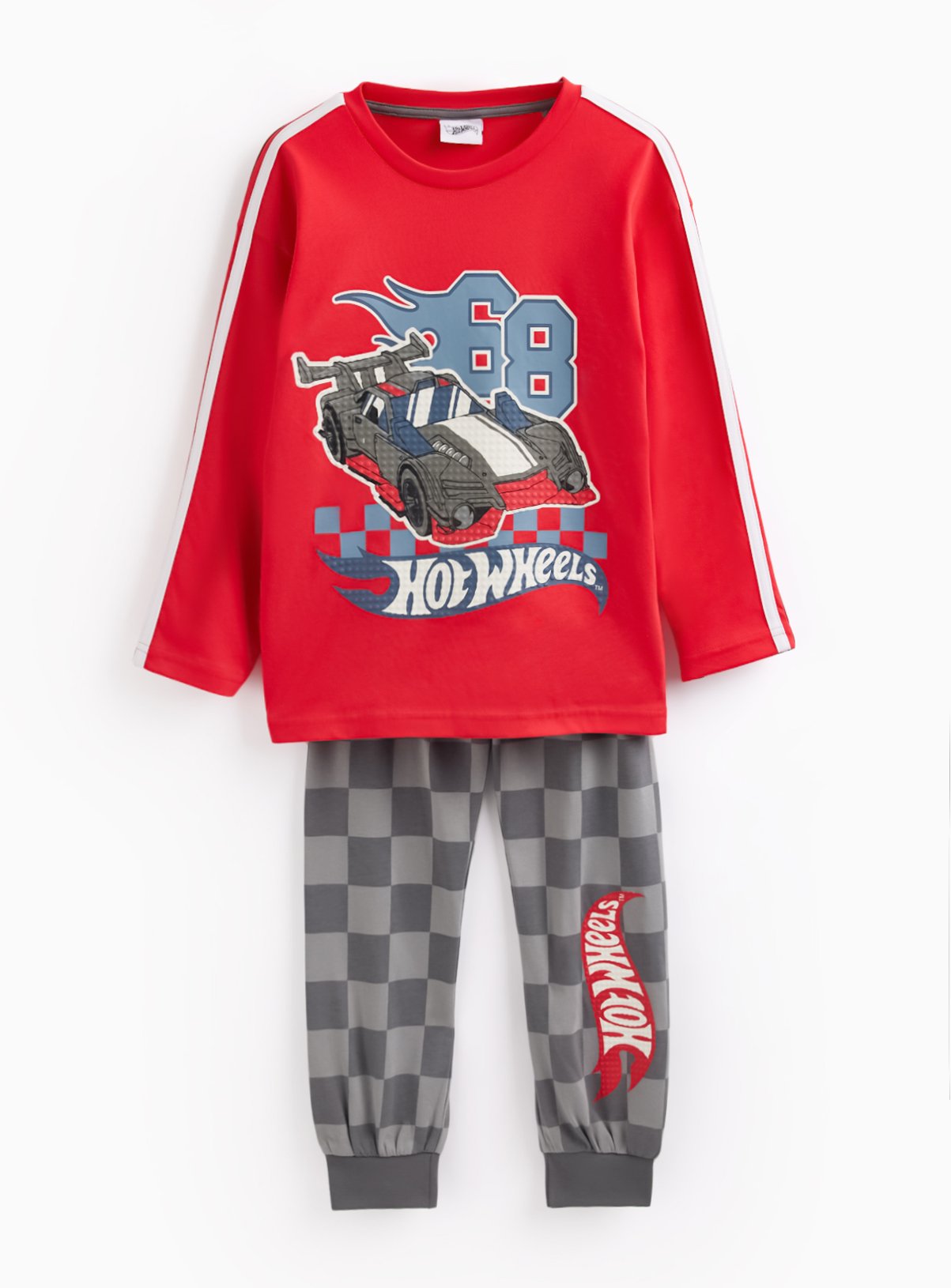 Red Hot Wheels Print Pyjamas 9-10 years - Image 3 thumbnail