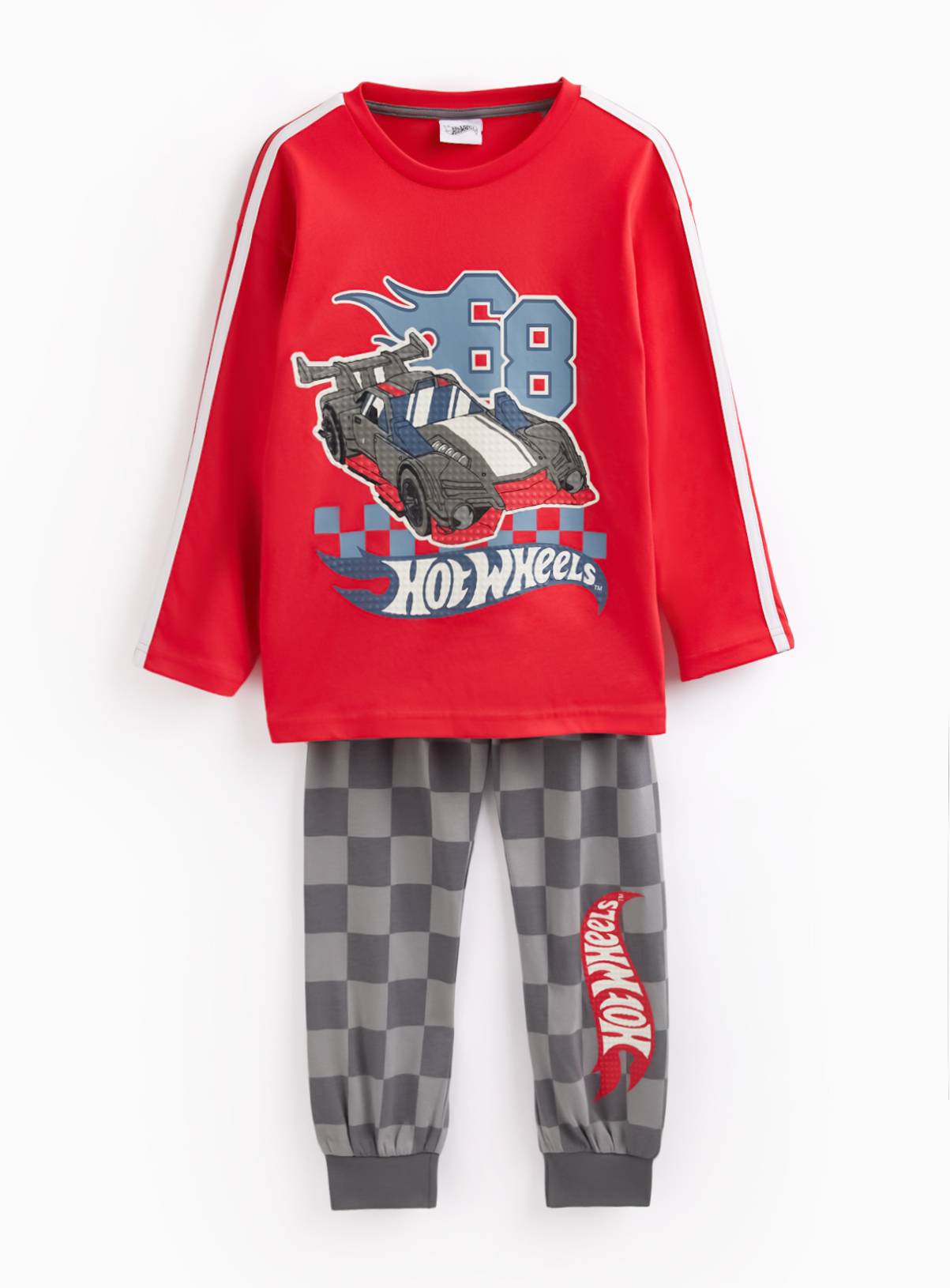 Red Hot Wheels Print Pyjamas 9-10 years - Image 3