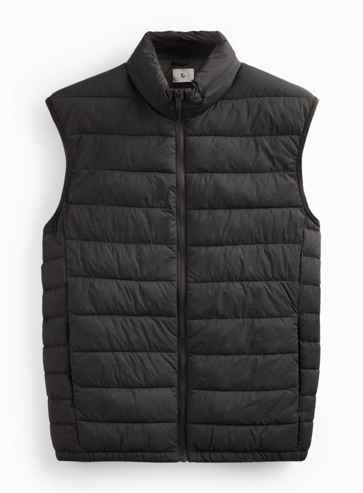 Black Padded Detachable Hood Gilet XXXL - Image 3