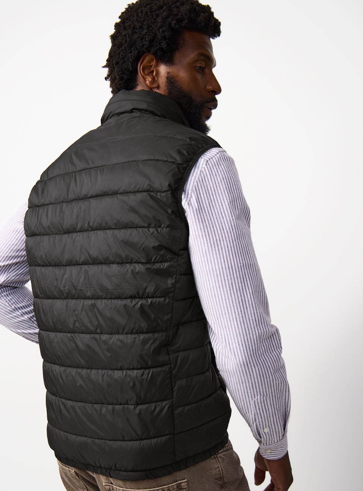 Black Padded Detachable Hood Gilet XXXL - Image 6 thumbnail