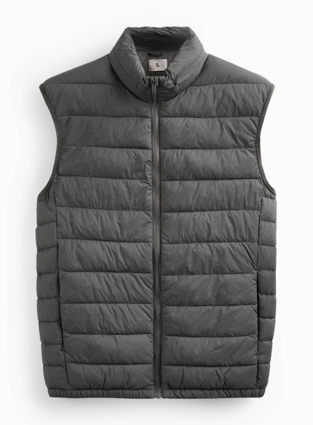Charcoal Padded Detachable Hood Gilet XL - Image 2