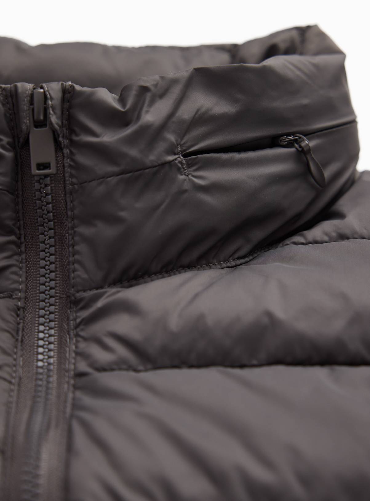 Charcoal Padded Detachable Hood Gilet XL - Image 5