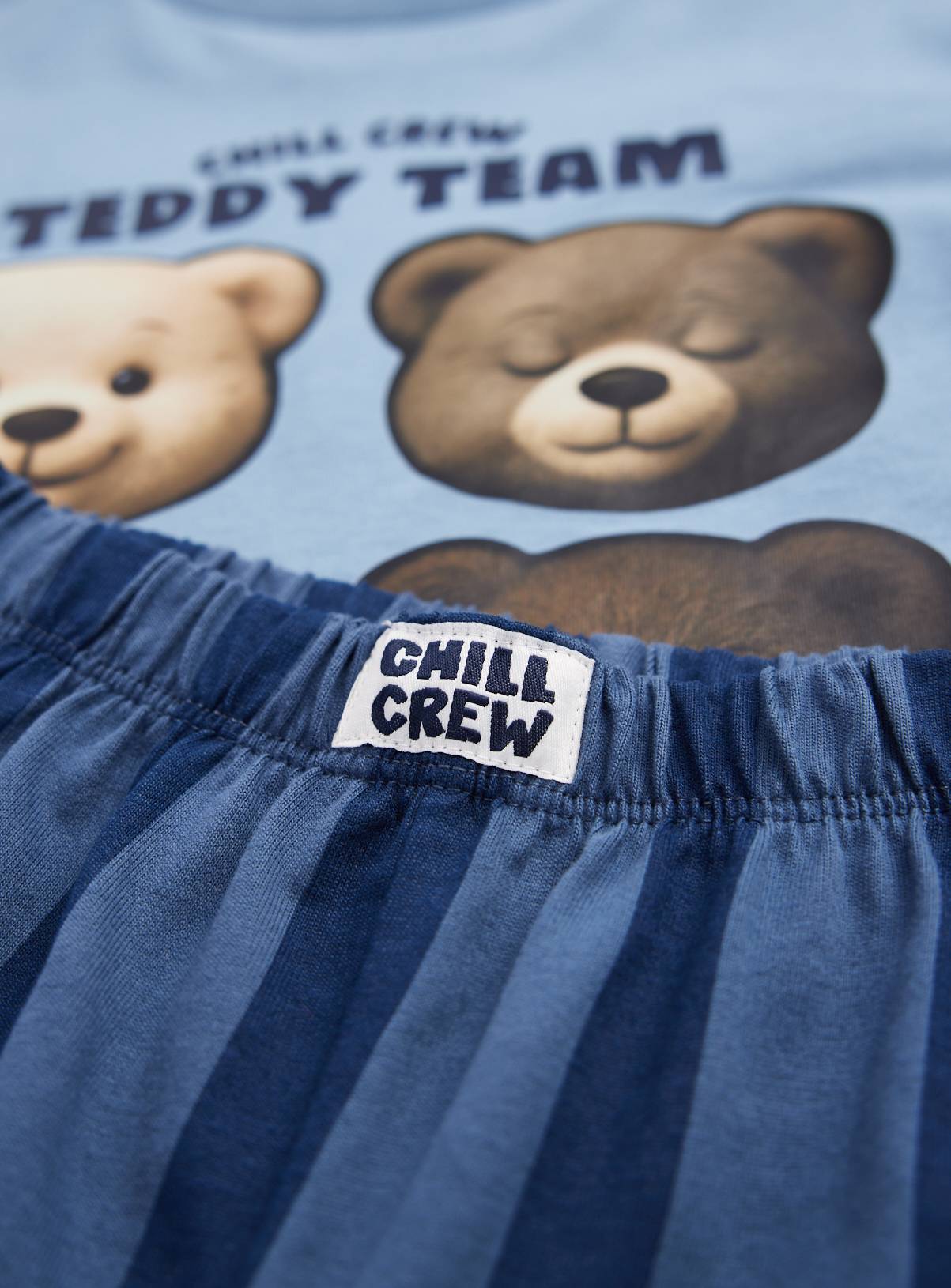 Blue Teddy Graphic Mock Layer Pyjamas 4-5 years - Image 4