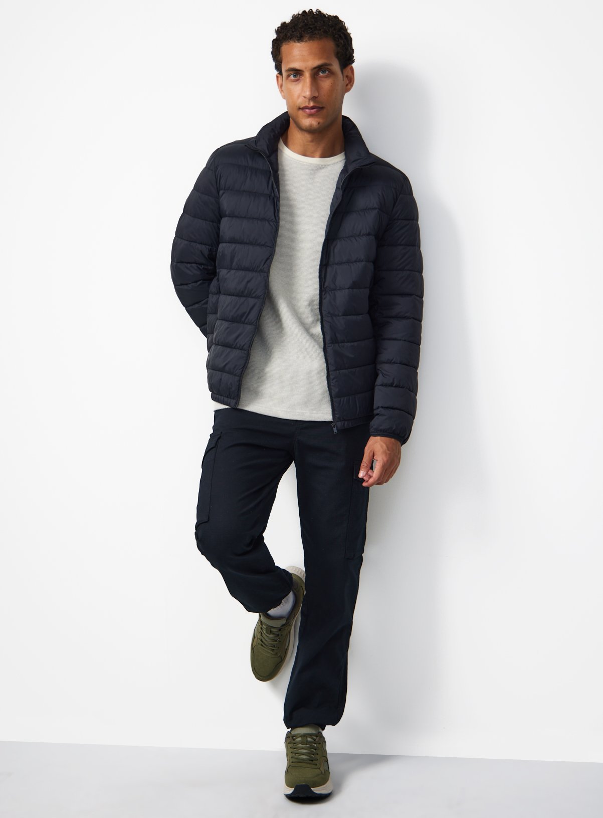 Black Quilted Hooded Puffer Jacket XXXL - Image 3 thumbnail