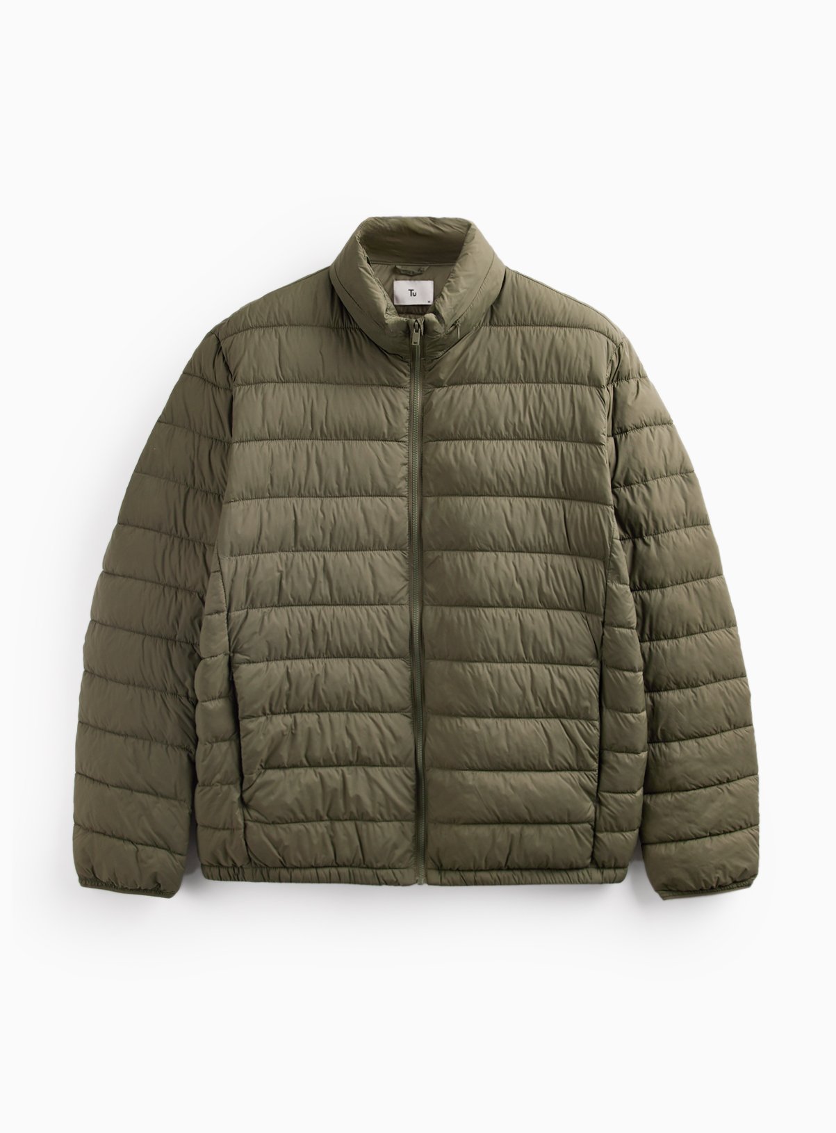 Khaki Quilted Hooded Puffer Jacket XXXL - Image 3 thumbnail