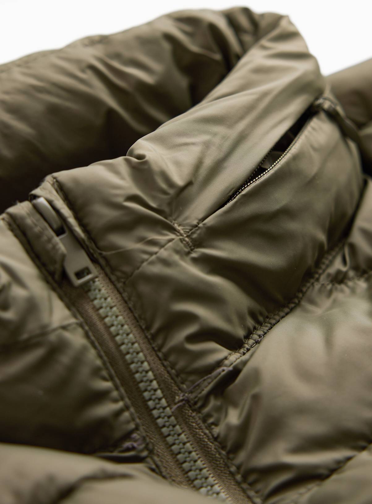 Khaki Quilted Hooded Puffer Jacket XXXL - Image 4