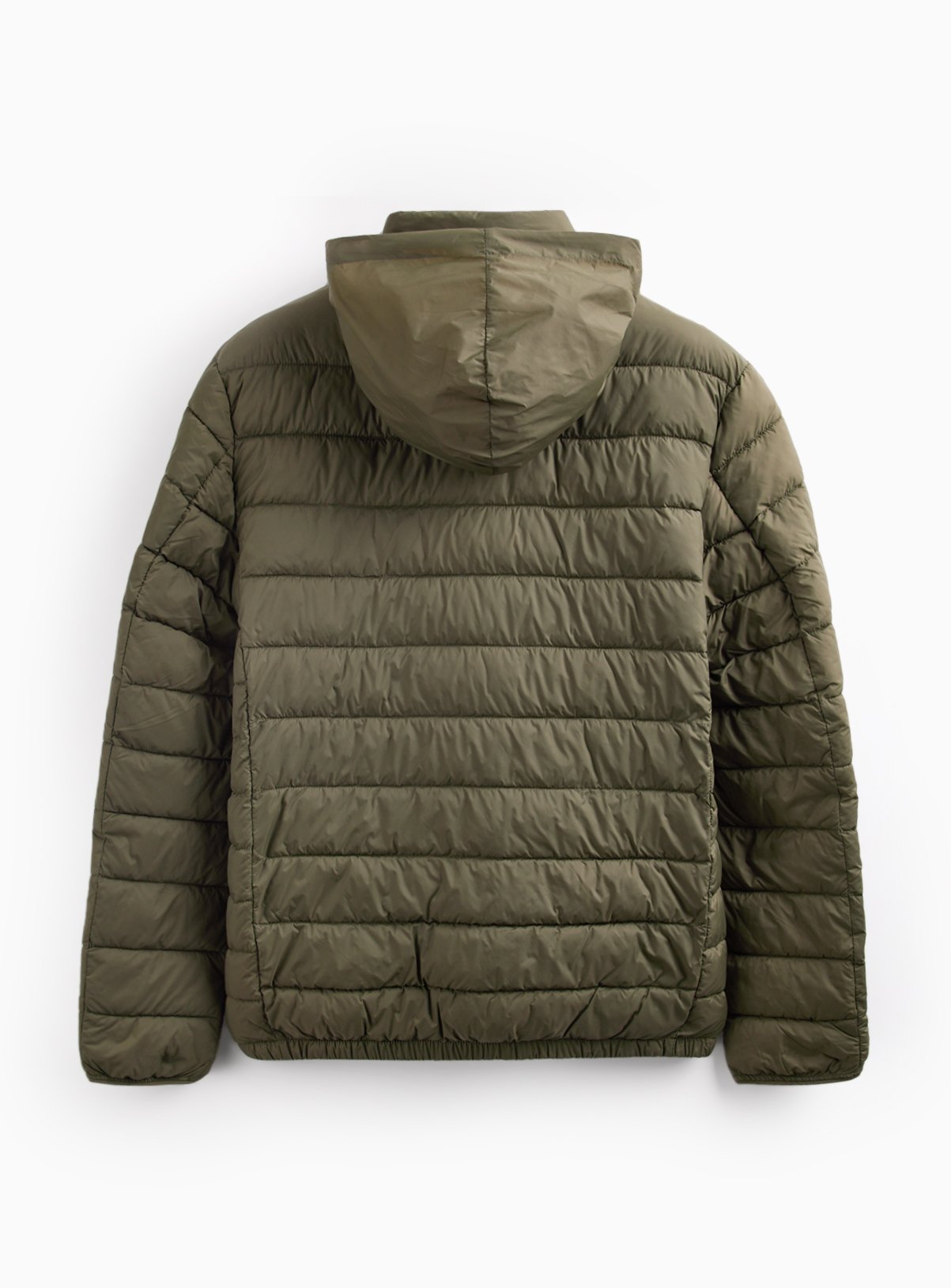 Khaki Quilted Hooded Puffer Jacket XXXL - Image 5 thumbnail