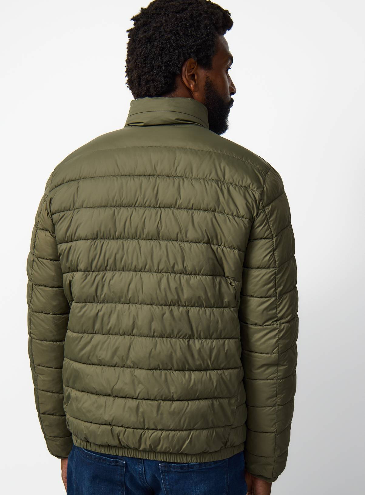 Khaki Quilted Hooded Puffer Jacket XXXL - Image 6
