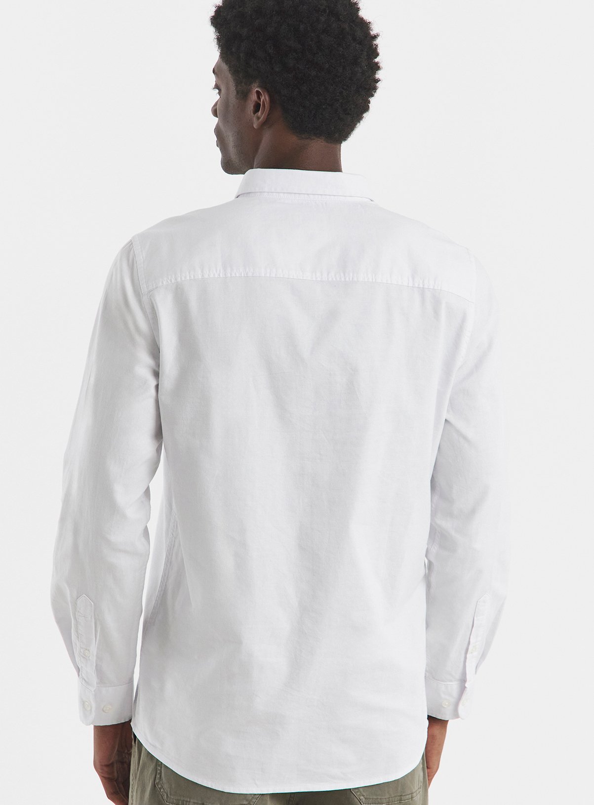 JACAMO Long Sleeve Oxford Shirt Regular White XL - Image 2 thumbnail
