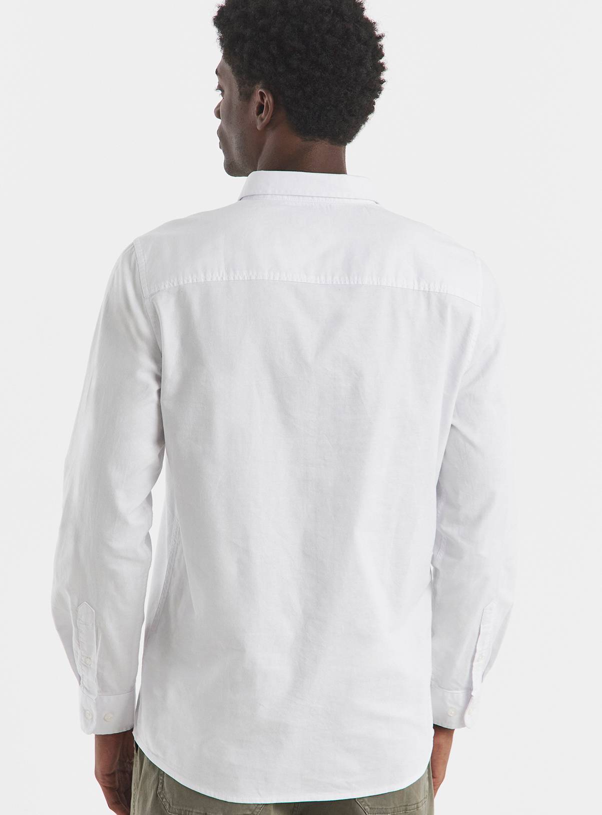 JACAMO Long Sleeve Oxford Shirt Regular White XL - Image 2
