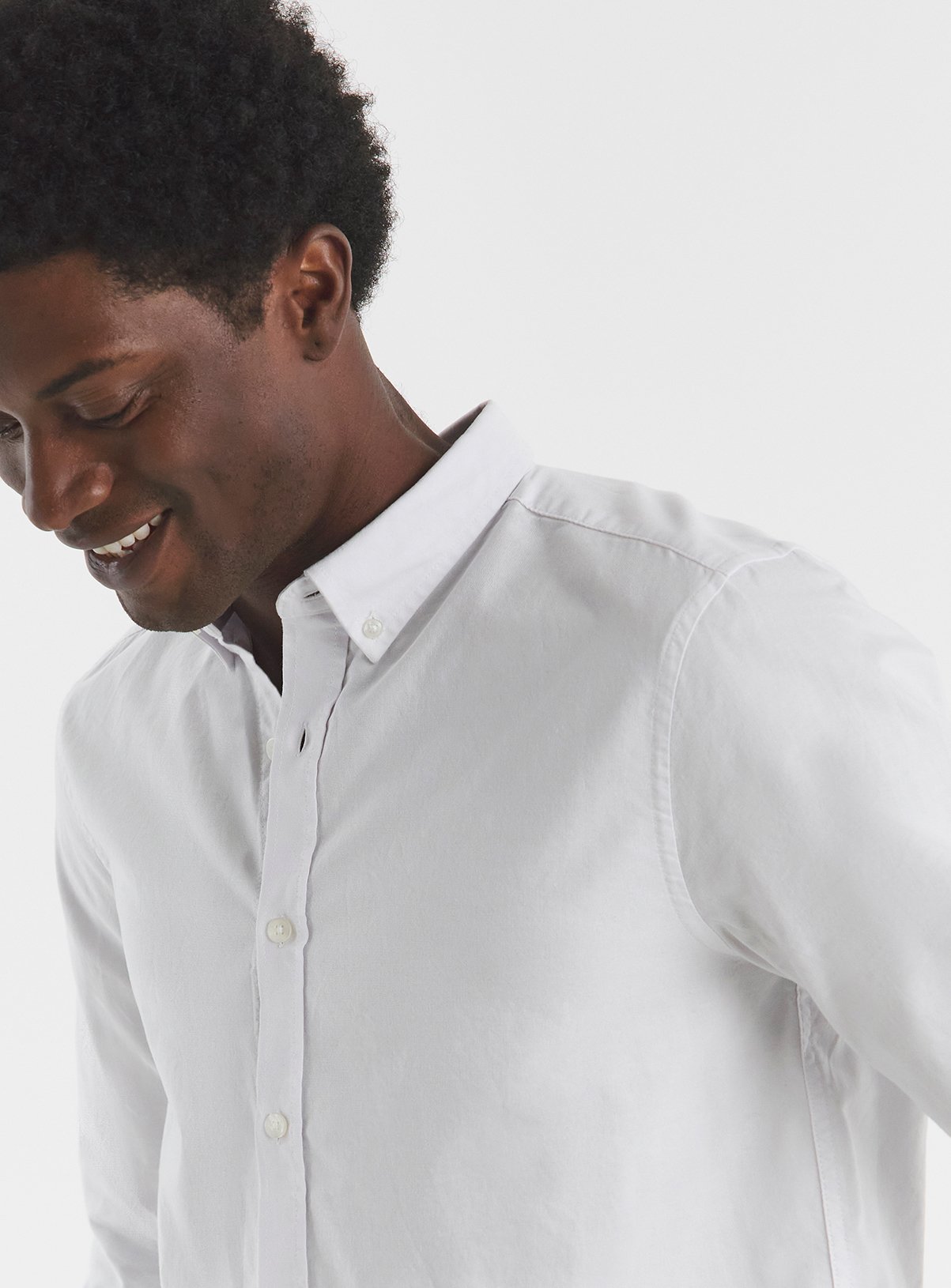 JACAMO Long Sleeve Oxford Shirt Regular White XL - Image 4 thumbnail