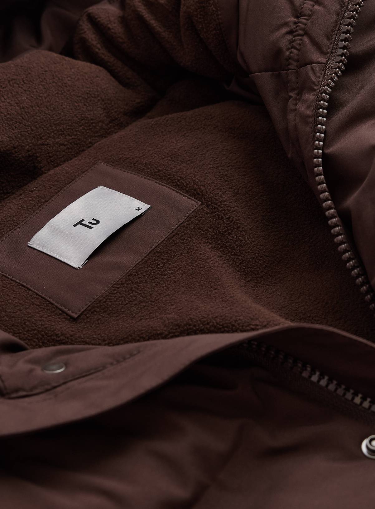 Brown Heavy Padded Hooded Puffer Jacket XXL - Image 4