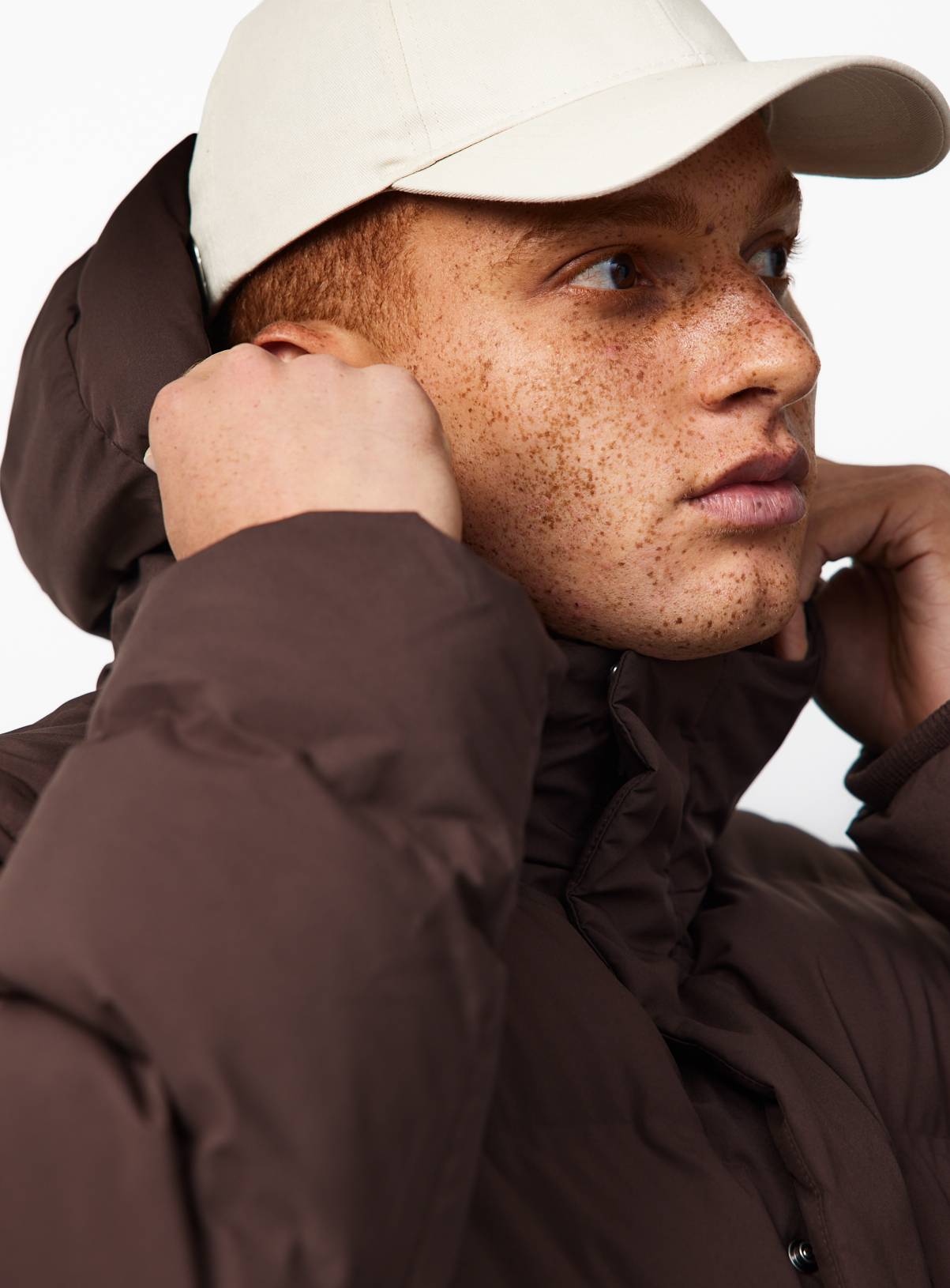 Brown Heavy Padded Hooded Puffer Jacket XXL - Image 5