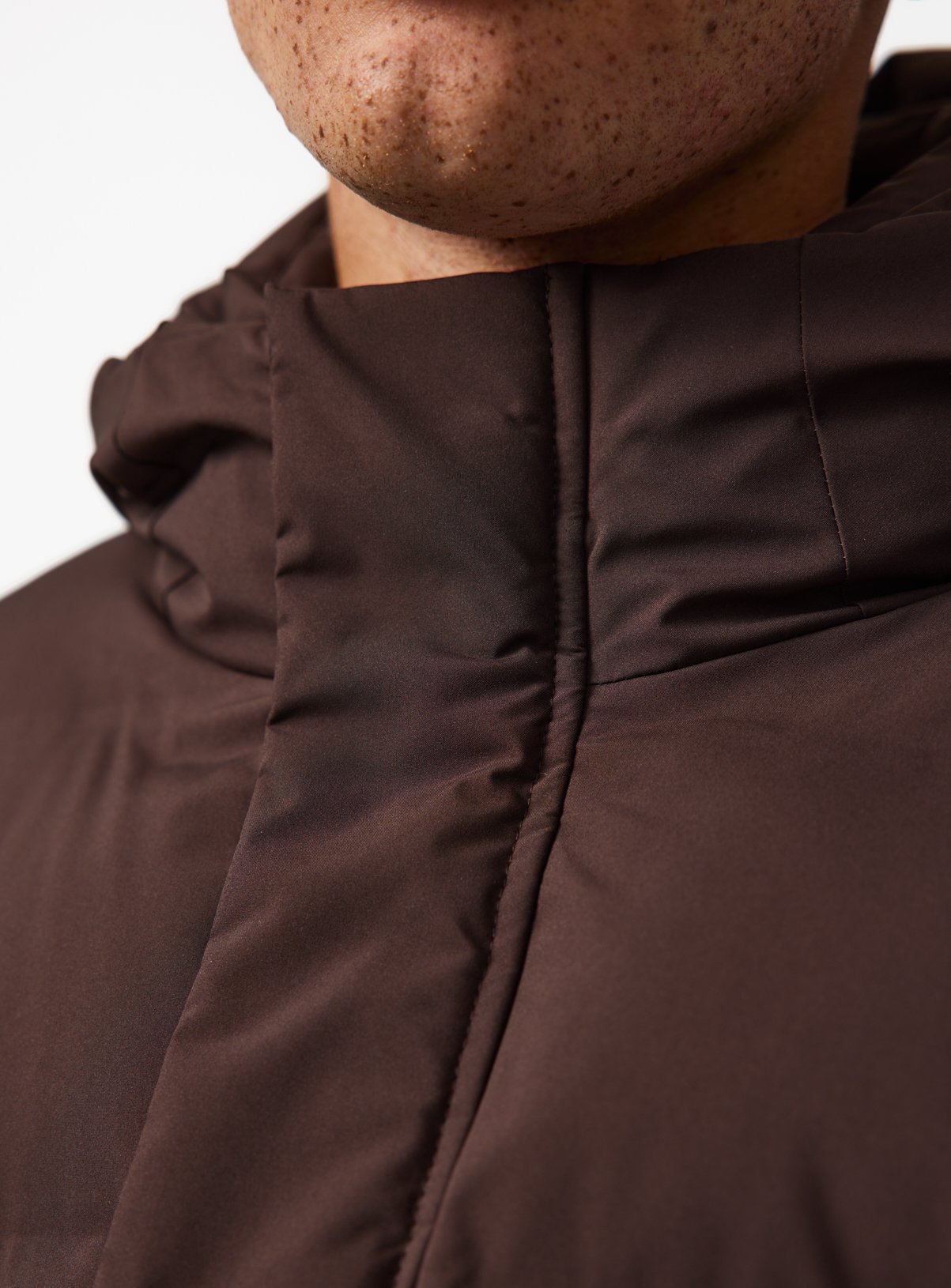 Brown Heavy Padded Hooded Puffer Jacket XXL - Image 6 thumbnail