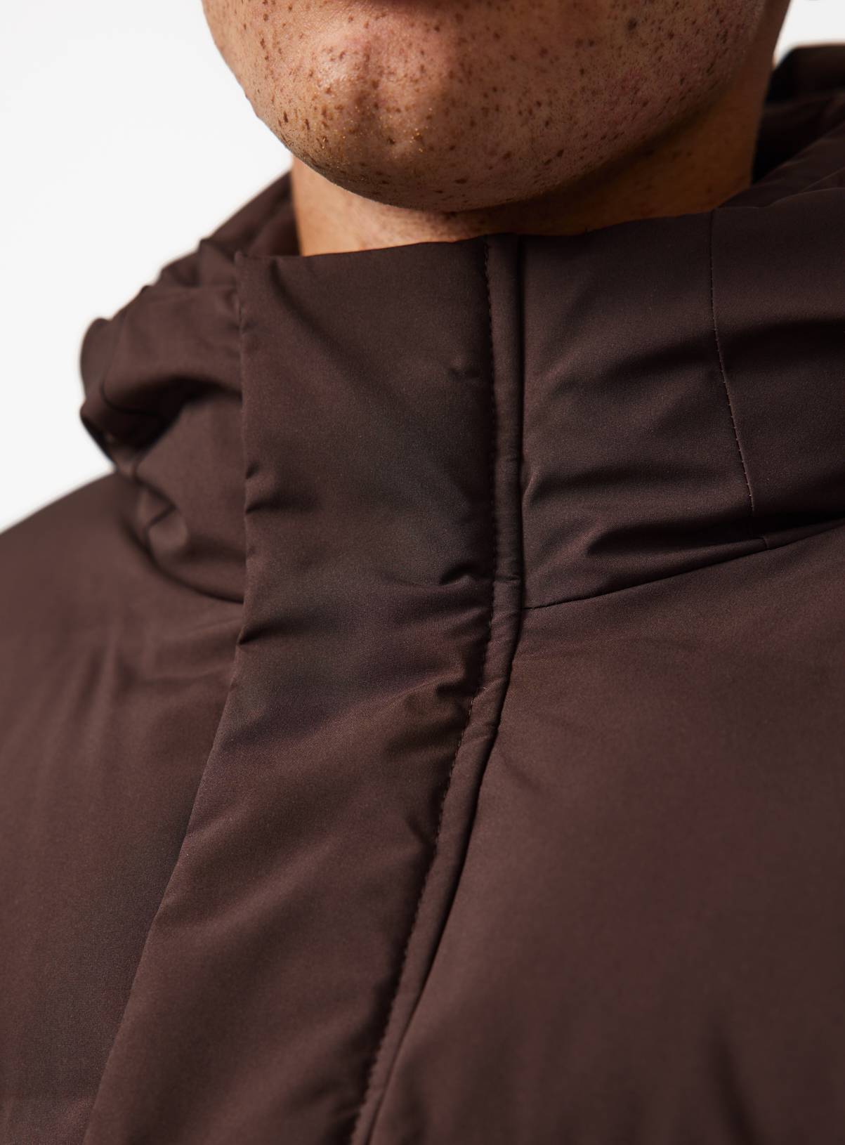 Brown Heavy Padded Hooded Puffer Jacket XXL - Image 6