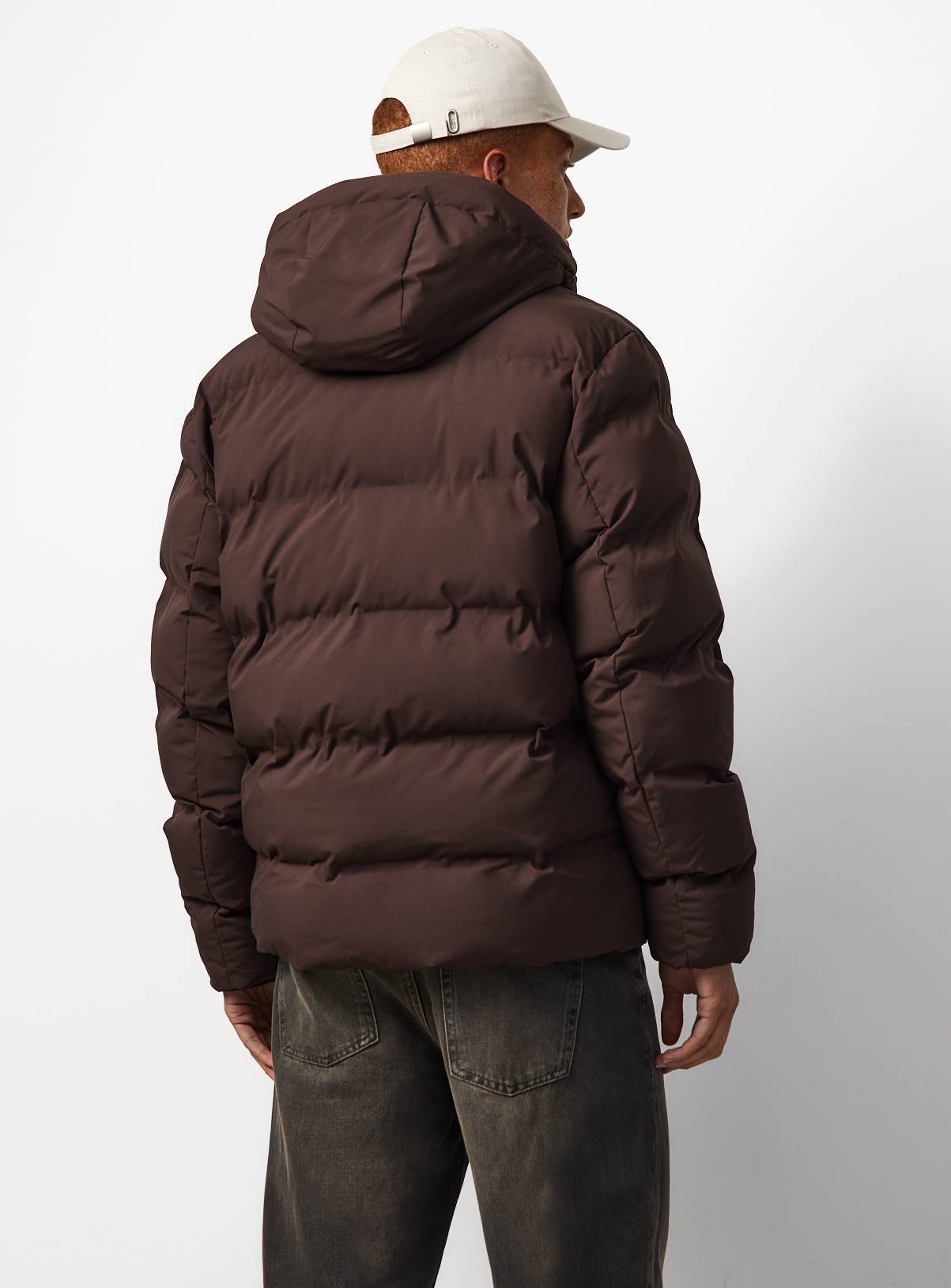 Brown Heavy Padded Hooded Puffer Jacket XXL - Image 8