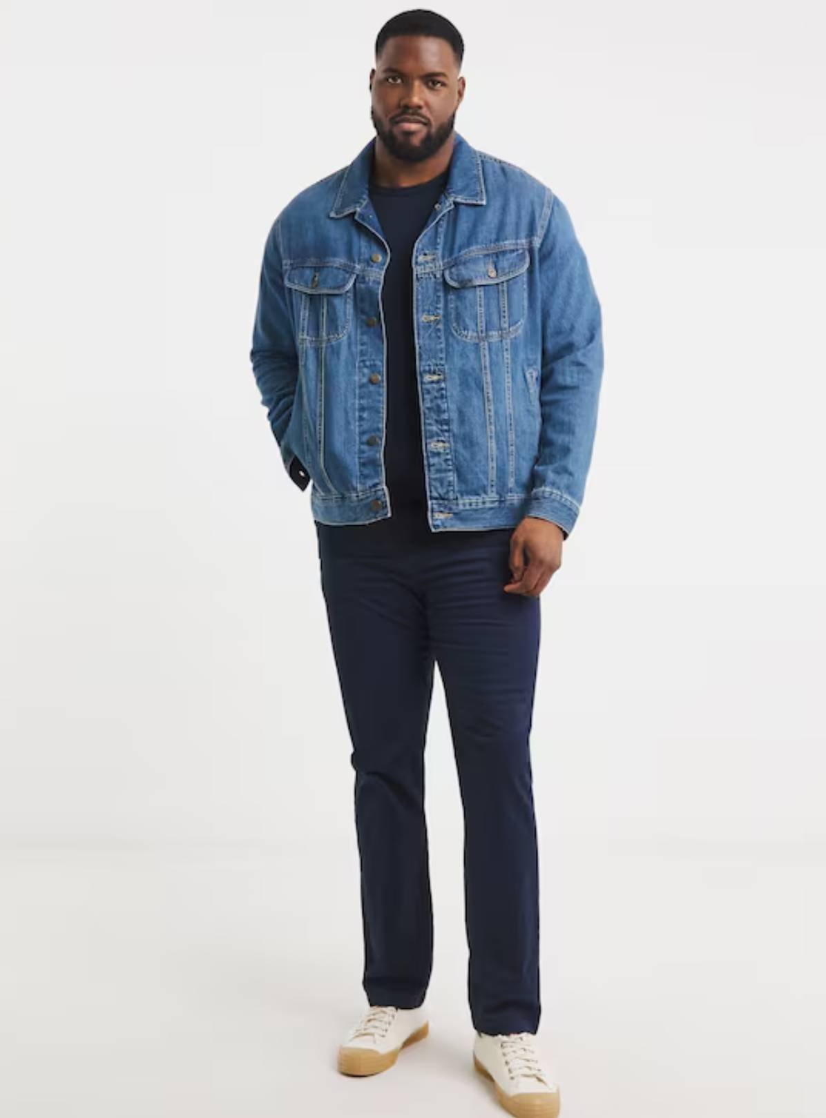 JACAMO Cotton Crew Neck Jumper Navy S - Image 3 thumbnail