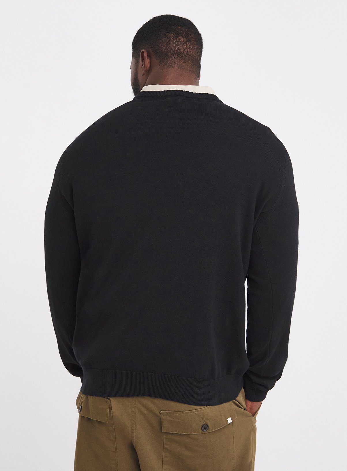 JACAMO Cotton Crew Neck Jumper Black S - Image 2 thumbnail
