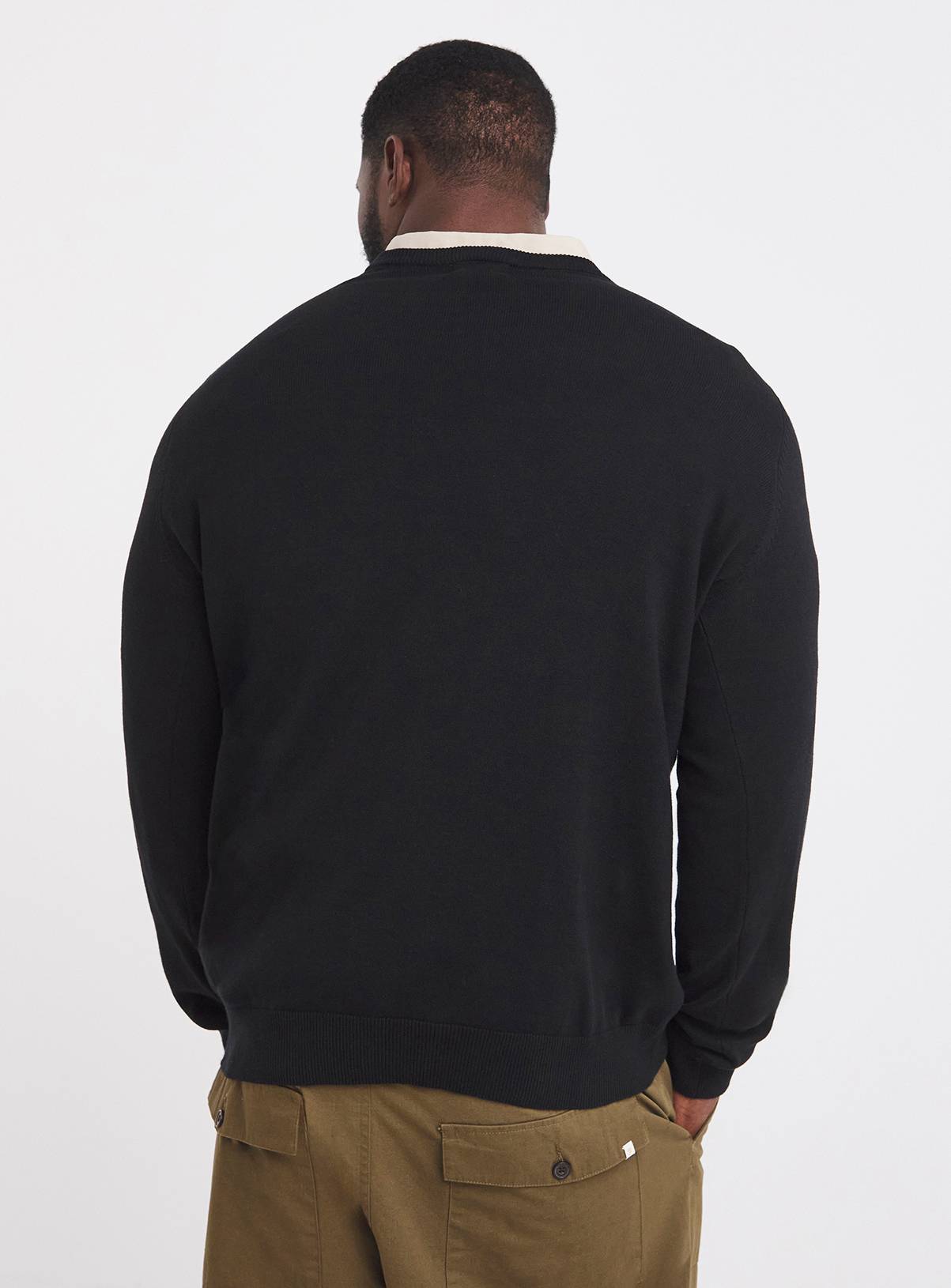 JACAMO Cotton Crew Neck Jumper Black S - Image 2