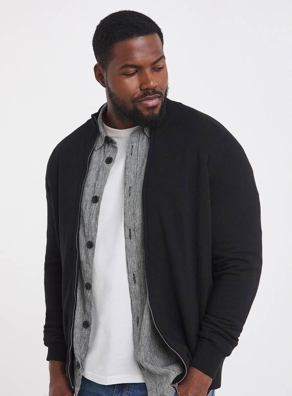 JACAMO Zip Through Funnel Neck Cardigan Black M