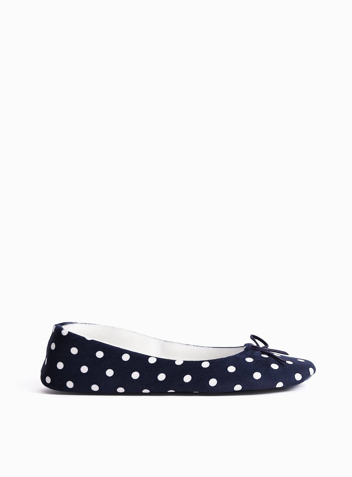 Navy Spot Ballerina Slippers 5 - Image 2