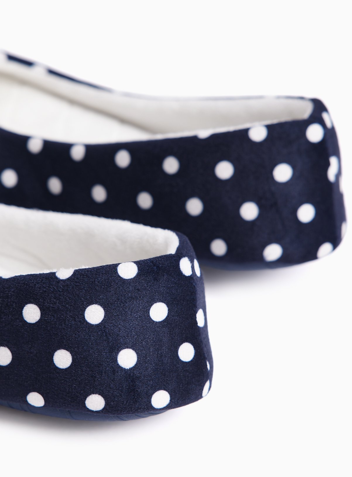 Navy Spot Ballerina Slippers 5 - Image 3 thumbnail