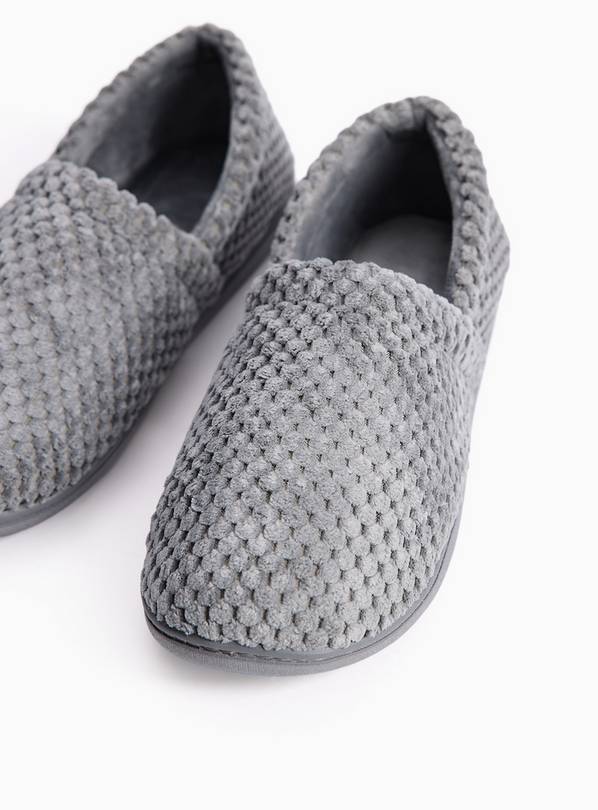 Grey Popcorn Texture Full Slippers 4
