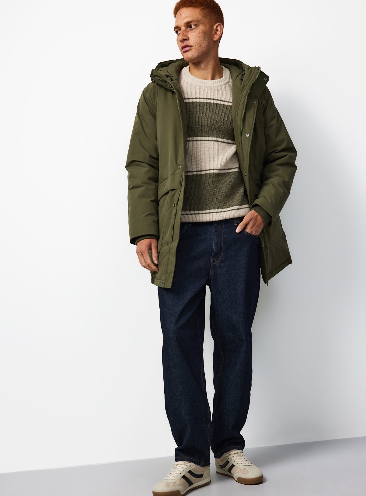 Khaki Hooded Longline Parka XXXL - Image 2 thumbnail