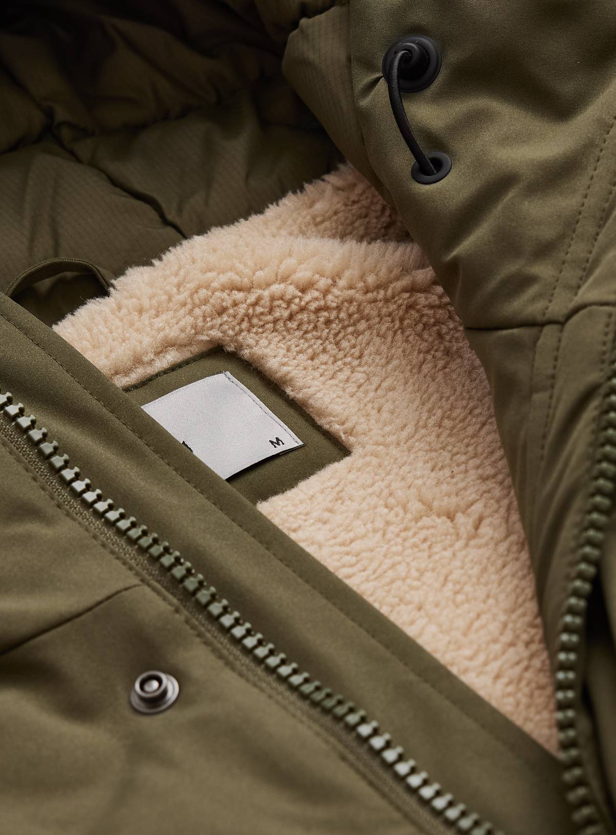 Khaki Hooded Longline Parka XXXL - Image 4