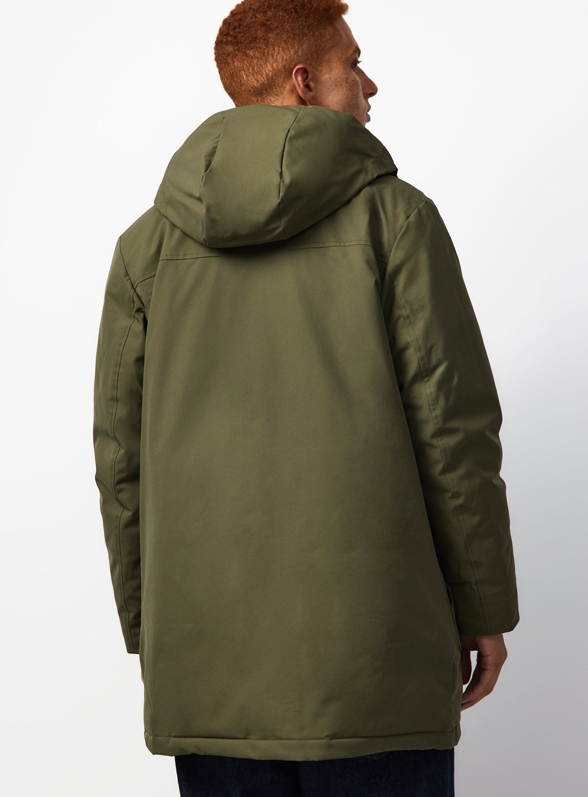 Khaki Hooded Longline Parka XXXL - Image 7 thumbnail